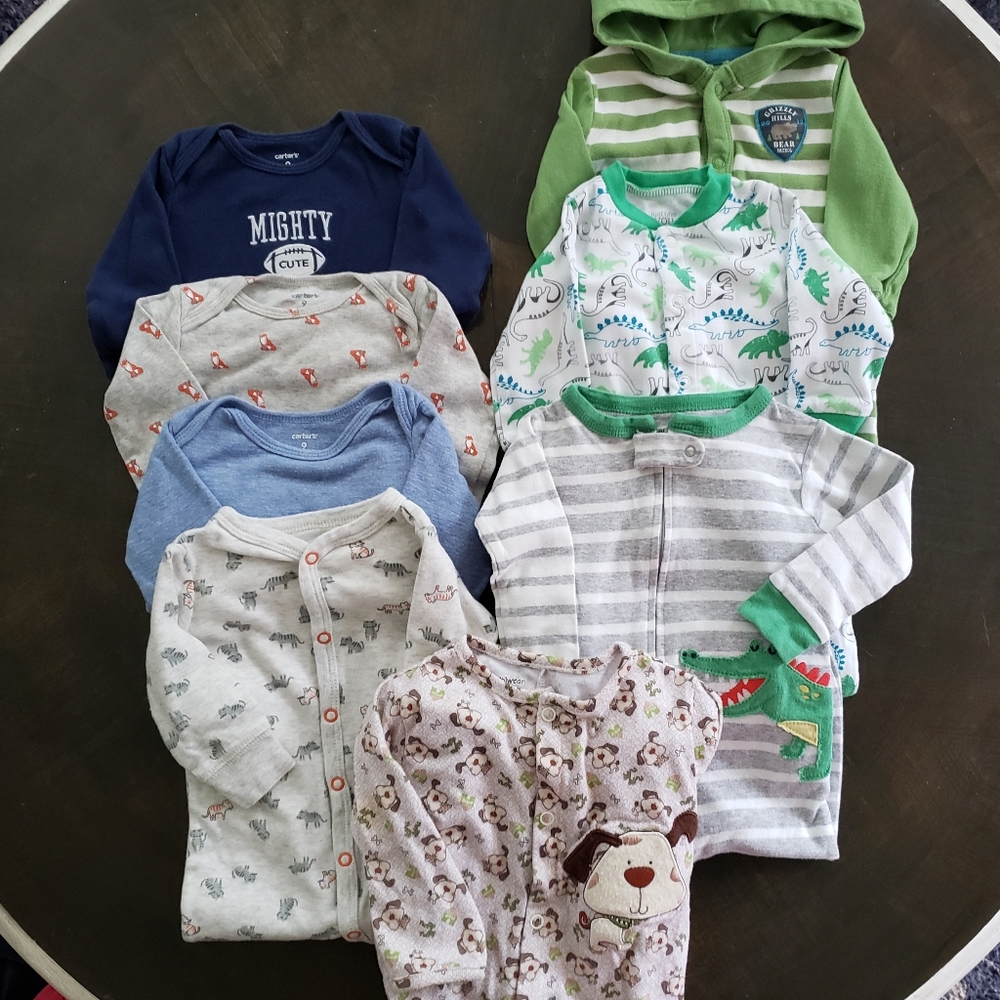 Boys baby clothes, various brands and sizes.